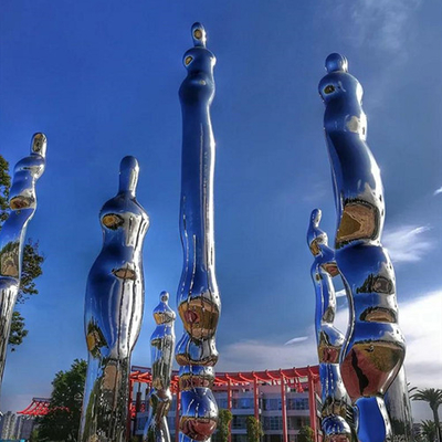 Esculturas de aço inoxidável da coluna da grande estátua moderna exterior da coluna