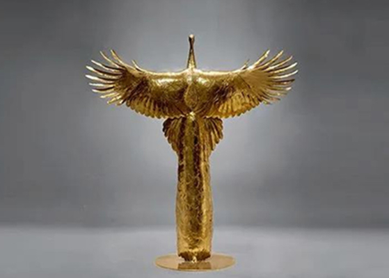 Figura personalizada fibra de vidro metal decorativo Wing Angel Sculpture do sumário