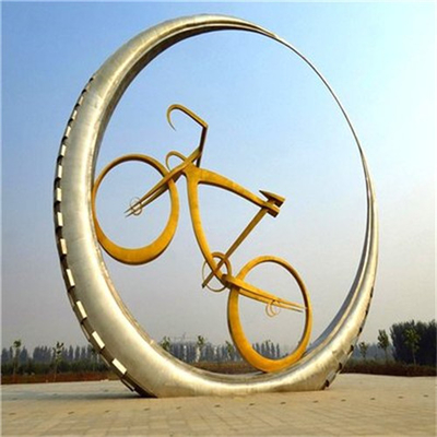 Sumário de aço inoxidável Art Ring Sculpture da escultura do jardim exterior feito sob encomenda