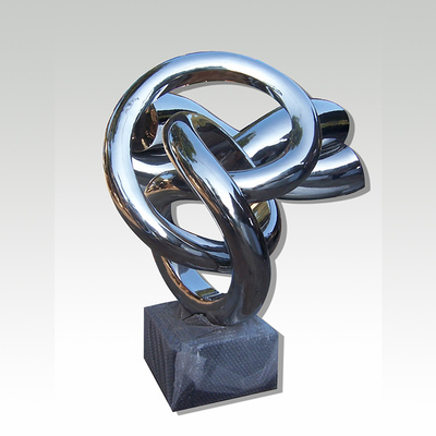 O espelho abstrato das esculturas da decoração da casa do OEM lustrou a escultura de aço inoxidável