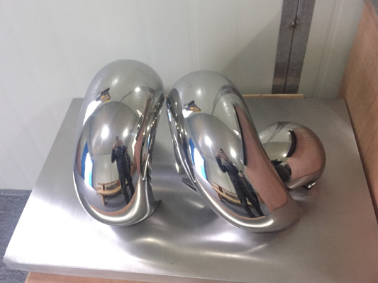 O espelho abstrato das esculturas da decoração da casa do OEM lustrou a escultura de aço inoxidável