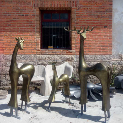 Moldação animal das estátuas de Fawn Garden Life Size Bronze do sumário decorativa