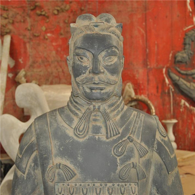 Vida exterior da fibra de vidro das esculturas do jardim dos guerreiros da terracota - tamanho pintado