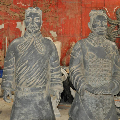 Vida exterior da fibra de vidro das esculturas do jardim dos guerreiros da terracota - tamanho pintado