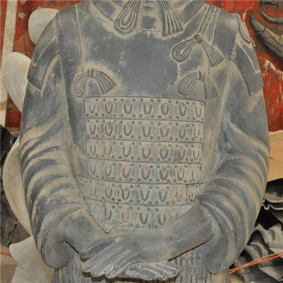 Vida exterior da fibra de vidro das esculturas do jardim dos guerreiros da terracota - tamanho pintado