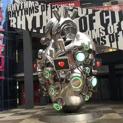 Eletrônico de aço interativo de Art Heart Shaped Sculpture Stainless personalizado