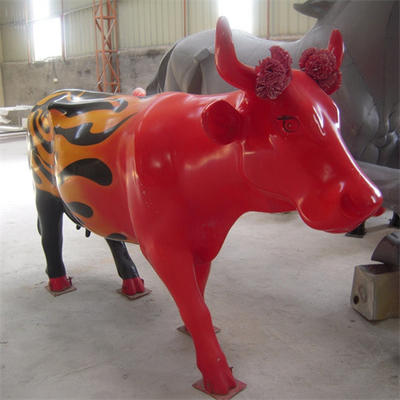 Jardim exterior da estátua de Bull da vaca do metal esculturas animais do gado do grande