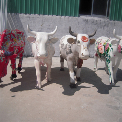 Jardim exterior da estátua de Bull da vaca do metal esculturas animais do gado do grande