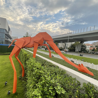 Escultura exterior do girafa do metal da geometria grande decorativa para o quadrado da alameda