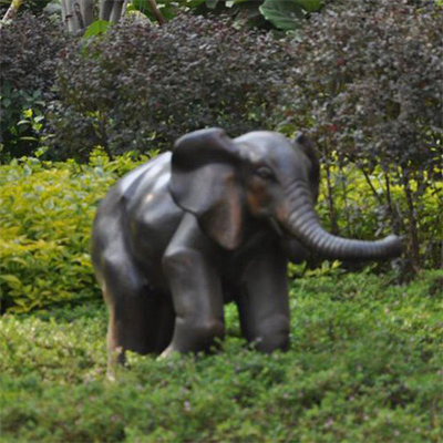 Estátuas de bronze exteriores do jardim do grande elefante que moldam para o parque do jardim zoológico
