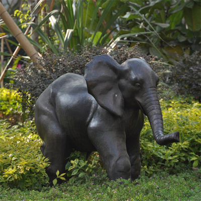 Estátuas de bronze exteriores do jardim do grande elefante que moldam para o parque do jardim zoológico