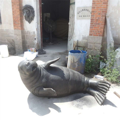 Vida - esculturas animais de bronze do jardim da morsa do mar do tamanho exteriores para a decoração