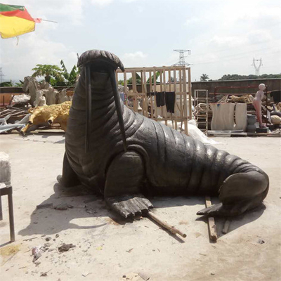 Vida - esculturas animais de bronze do jardim da morsa do mar do tamanho exteriores para a decoração