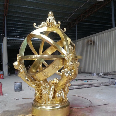Escultura decorativa do jardim da bola de metal de Celestial Globe Armillary Sphere Sculpture