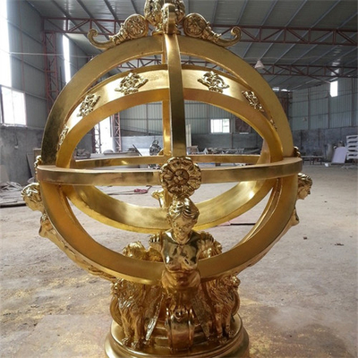 Escultura decorativa do jardim da bola de metal de Celestial Globe Armillary Sphere Sculpture