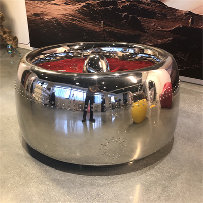 Motor que modela a tabela de aço de Art Mirror Surface Round Stainless da mobília da escultura