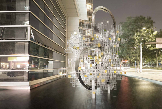 Art Abstract Decorative Metal Sculpture moderno exterior para a construção