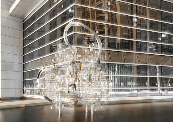 Art Abstract Decorative Metal Sculpture moderno exterior para a construção