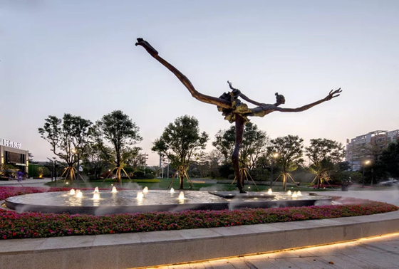 Grande resistente à corrosão de Bronze Sculpture do dançarino do jardim personalizado