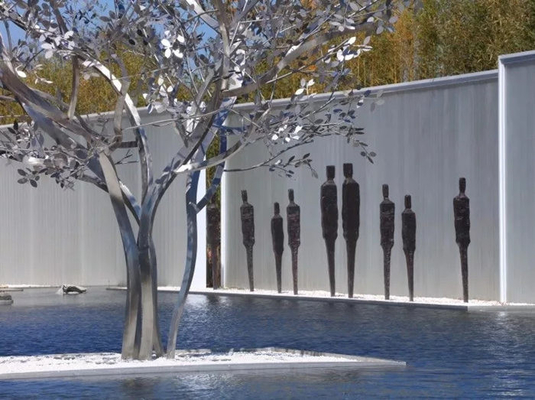 Tamanho personalizado da escultura da árvore da paisagem 316L metal exterior de aço inoxidável