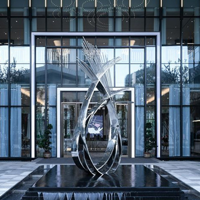 Metal público de Art Stainless Steel Sculptures Abstract exterior para ornamento do jardim