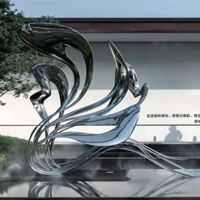 As esculturas exteriores do jardim da plaza abstraem Art Stainless Steel moderno