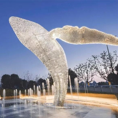 Exterior animal das esculturas do jardim abstrato da baleia personalizado para a exposição