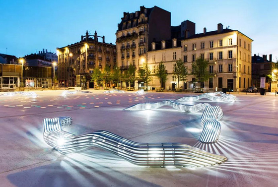 A cadeira pública de Art Polished Outdoor Stainless Steel da mobília da escultura personalizou