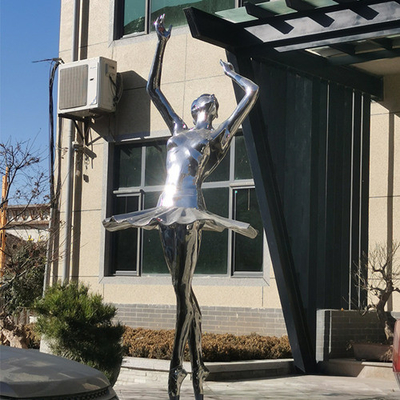 Jardim de aço Art Sculpture exterior de Art Deco Dancer Figurines Stainless do bailado