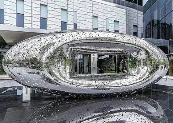 Esculturas exteriores Art Mirrored SS 316L do jardim do metal do sumário para a entrada