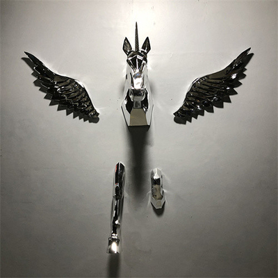 Estátua decorativa do cavalo de Unicorn Wall Sculpture Hanging Pegasus para o fundo