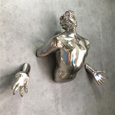 A parede de suspensão humana Art Sculpture do metal 3D galvaniza personalizado