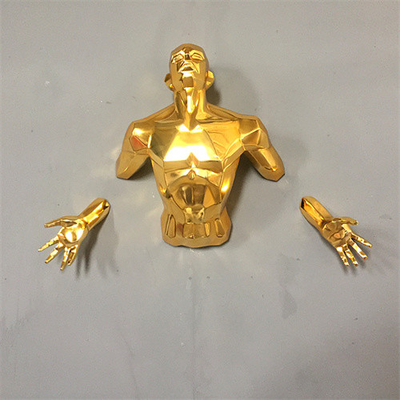 A parede de suspensão humana Art Sculpture do metal 3D galvaniza personalizado