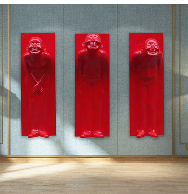 Usher Wall Mounted Sculptures Fiberglass bem-vindo que pendura para a decoração do hotel