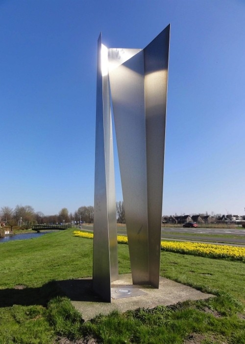Escultura de aço inoxidável do grande sumário feito sob encomenda moderno para a decoração exterior