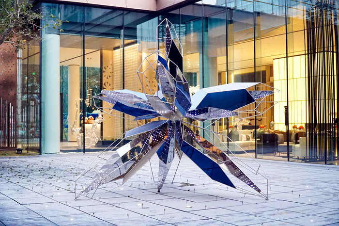 Contemporâneo decorativo Art Outdoor Sculpture moderno da escultura do metal da associação do hotel