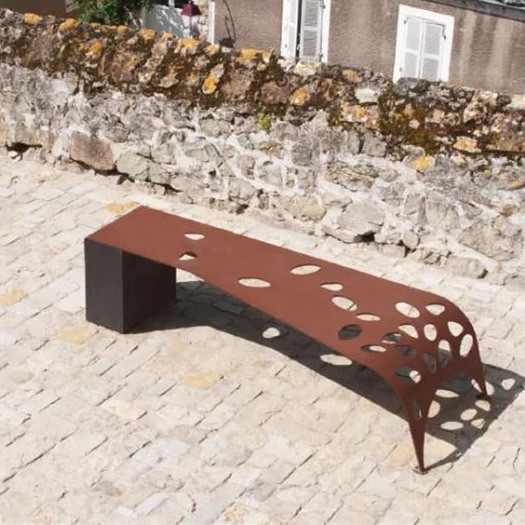Arte de aço da mobília da escultura do OEM Corten/cadeira decorativa exterior para o parque