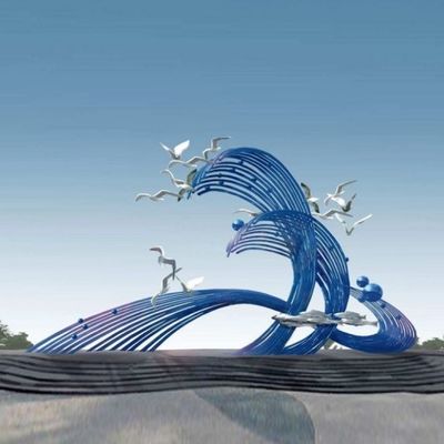 Art Modern Abstract Metal Sculptures famoso lustroso para o ornamento exterior