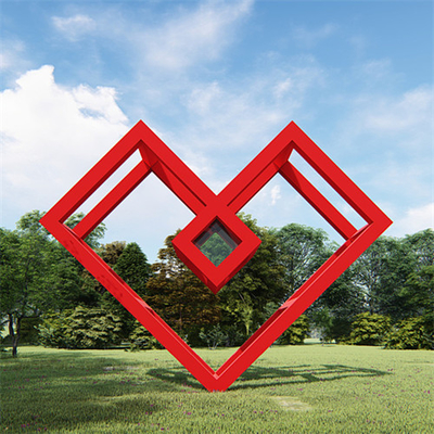 Estátua personalizada exterior do jardim do amor das estátuas de aço inoxidável decorativas do jardim