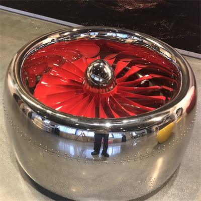 Motor que modela a tabela de aço de Art Mirror Surface Round Stainless da mobília da escultura