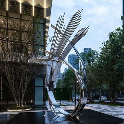 Metal público de Art Stainless Steel Sculptures Abstract exterior para ornamento do jardim
