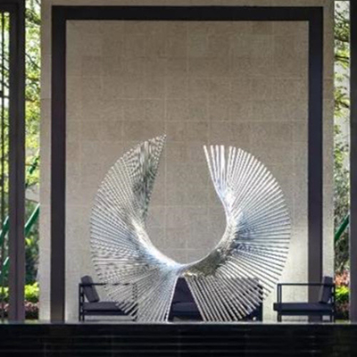Escultura decorativa abstrata exterior do metal de aço inoxidável para a jarda